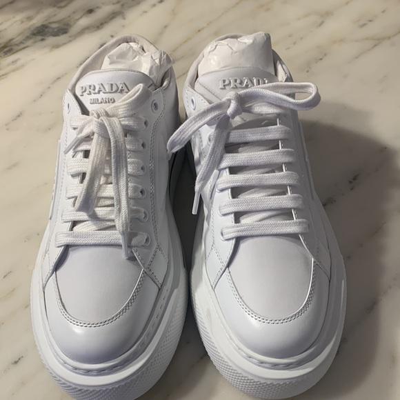 I’m selling my lasted style white Prada size 37/50and I wear size 38 - Picture 2 of 4